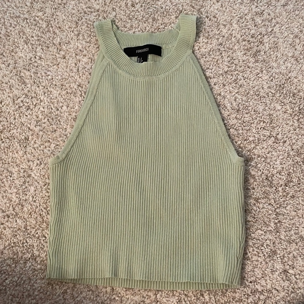 Forever 21 Green Crop Top